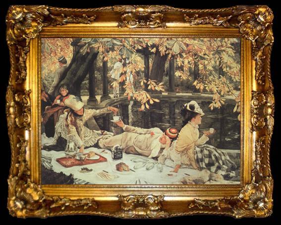 framed  James Tissot Holiday (The Picnic) (nn03), ta009-2